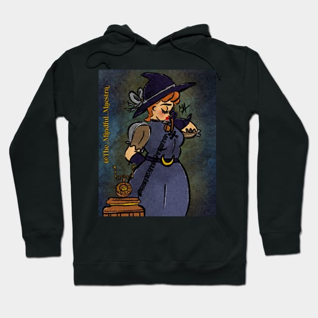 Witch on the phone Hoodie by The Mindful Maestra